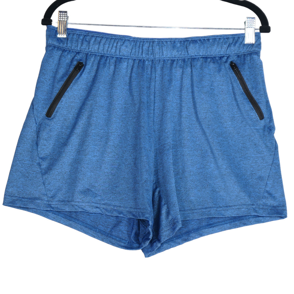 Liberty Pro Mens Shorts Medium Blue Zip Pockets Performance Stretch Athletic